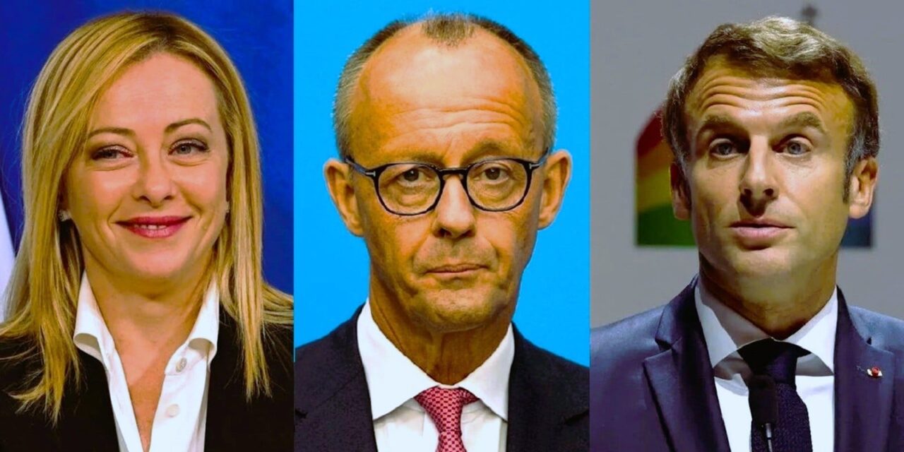 Meloni, Macron e Merz preparano la lettera a von der Leyen sulla competitività