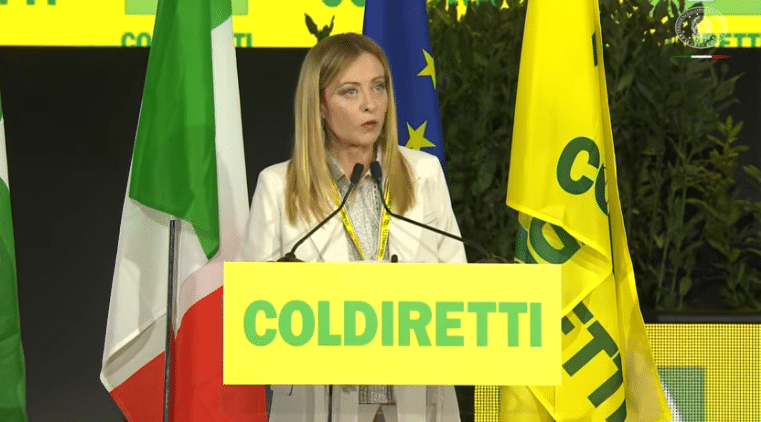 Meloni a Coldiretti: “La sovranità alimentare è strategica per la libertà dell’Italia”